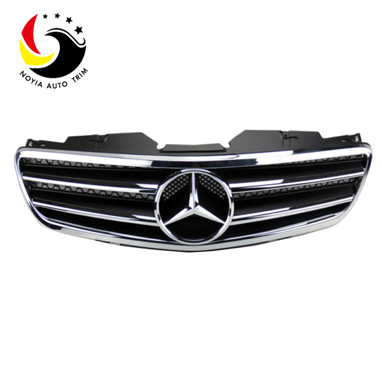 Benz SL Class R230 AMG Style 03-07 Chrome Black 2-Fin Front Grille 