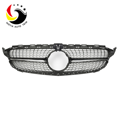 Benz C Class W205 AMG Style Diamonds 15-IN Black Front Grille