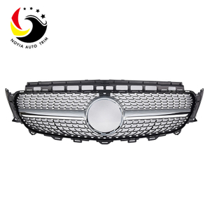 Benz E Class W213 Diamonds 16-IN Silver Front Grille (Without Camera Hole)