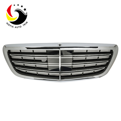 Benz S Class W222 S65 Style 14-IN Chrome Black Front Grille