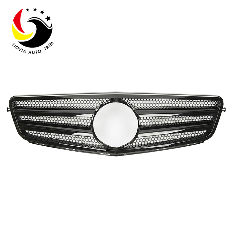 Benz C Class W204 C63 Style 07-14 Gloss Black 2-Fin Front Grille